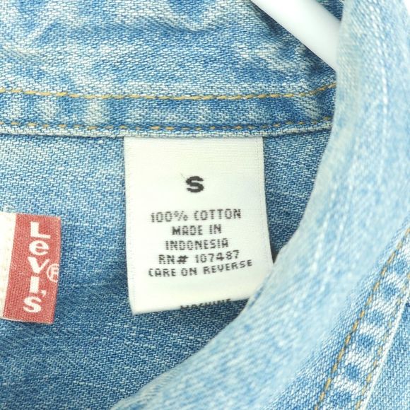 Levi's Mens' Small Denim Button Down Shirt Shacket - Picture 7 of 11